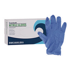 BOARDWALK Disposable General-Purpose Nitrile Gloves, X-Large, Blue, 4 mil, 100/Box 100/CS (BWK380XLBXA)