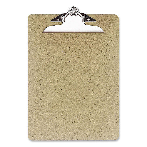 Officemate Recycled Hardboard Clipboard, 1" Clip Capacity, Holds 8.5 x 11 Sheets, Brown (83500)