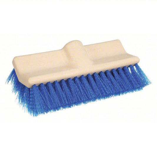Scrub Brush: Medium, Polypropylene, 10 in Brush Lg, Blue, Std (1VAD4)