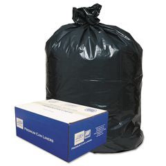 Classic Linear Low-Density Can Liners, 30 gal, 0.71 mil, 30" x 36", Black, 25 Bags/Roll, 10 Rolls/Carton (WBI303618B)