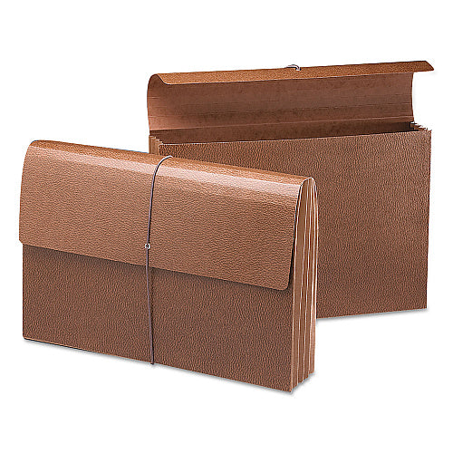 Smead Classic Expanding Wallets, 3.5" Expansion, 1 Section, Elastic Cord Closure, Legal Size, Redrope (SMD71356)