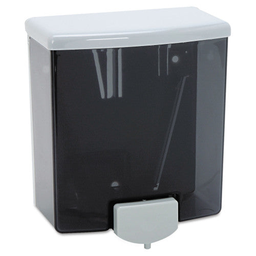 Bobrick Classic Series Surface-Mounted Liquid Soap Dispenser, 40 oz, 5.81 x 3.31 x 6.88, Black/Gray (B-40)