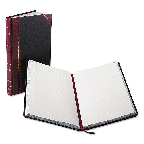Boorum & Pease Record and Account Book, Custom Rule, Black/Red/Gold Cover, 13.75 x 8.38 Sheets, 300 Sheets/Book (BOR9300R)
