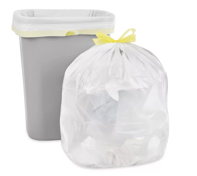 23 x 28, Drawstring Trash Liners - .8 Mil, 13-15 Gallon, White 400/CT (S-15583W)