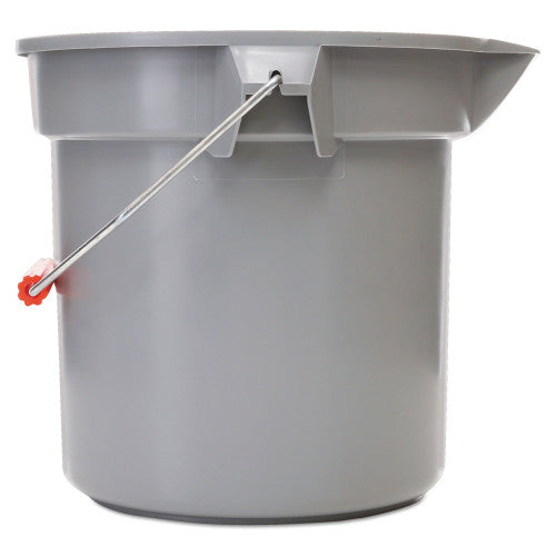 14 Quart Round Utility Bucket, Plastic, Gray, 12" dia (261400GY)