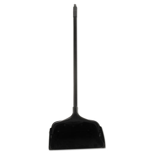 Commercial Lobby Pro Upright Dustpan with Wheels, 12.5w x 37h, Polypropylene with Vinyl Coat, Black (253100BK)