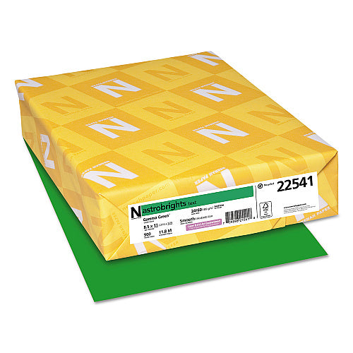 Astrobrights Color Paper, 24 lb Bond Weight, 8.5 x 11, Gamma Green, 500 Sheets/Ream (SPRSC70047)