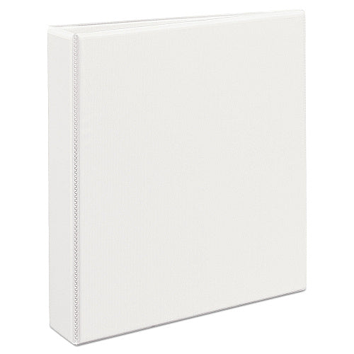 Avery Durable View Binder with DuraHinge and EZD Rings, 3 Rings, 1.5" Capacity, 11 x 8.5, White, (AVE9401) (09401)