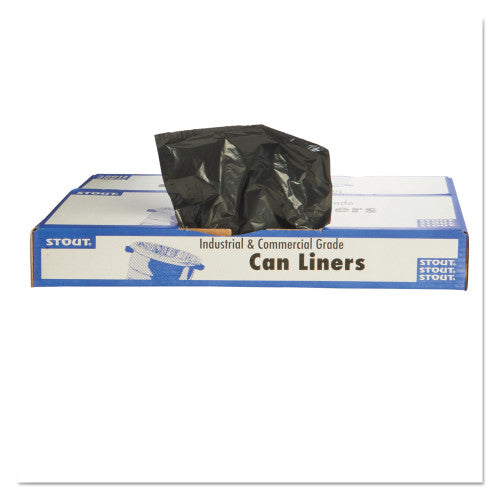 High Density Commercial Can liners, 60 gal, 22 MIC, 38" x 60", Brown/Black, 100/Carton (IBSS386022K)