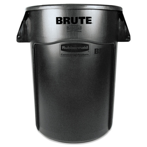 Rubbermaid Commercial Vented Round Brute Container, 44 gal, Plastic, Black (264360BK)