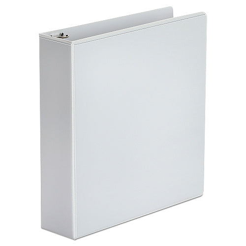 Universal Economy Round Ring View Binder, 3 Rings, 2" Capacity, 11 x 8.5, White (UNV20982)