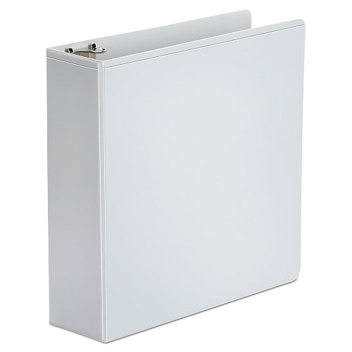 Universal Economy Round Ring View Binder, 3 Rings, 3" Capacity, 11 x 8.5, White (UNV20992)