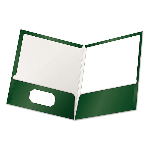 Oxford High Gloss Laminated Paperboard Folder, 100-Sheet Capacity, 11 x 8.5, (51717)