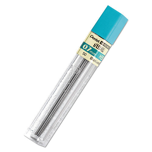 Pentel Super Hi-Polymer Lead Refills, 0.7 mm, HB, Black, 12/Tube (PEN50HB)
