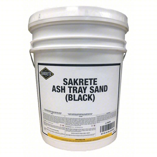 Ashtray Sand: Black, 50 lbs. Sand in Bucket (120017)
