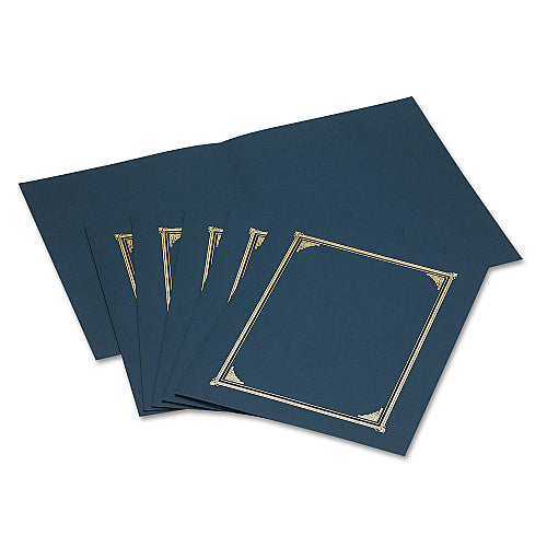 Geographics Certificate/Document Cover, 12.5 x 9.75, Navy Blue, 6/Pack (GEO45332H)