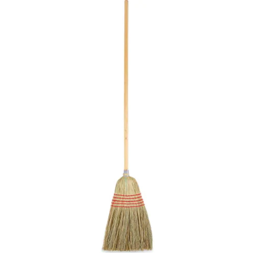 Prison Broom, Yucca/Corn Fiber Bristles, 60" Overall Length, Natural (BWKBR10001) 6/CS