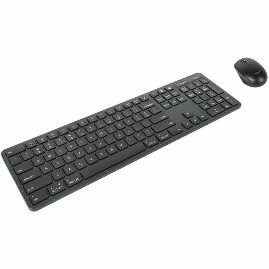 Targus - AKM626USZ Keyboard & Mouse - USB Wireless Bluetooth/RF 2.40 GHz Keyboard - USB Wireless Bluetooth/RF - Black