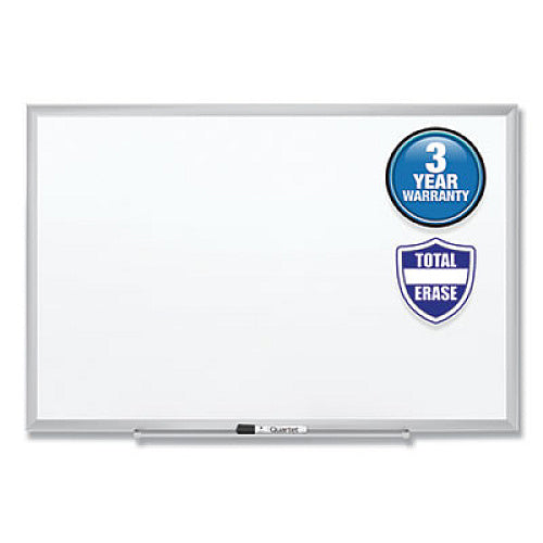 Quartet Classic Series Total Erase Dry Erase Boards, 48 x 36, White Surface, Silver Anodized Aluminum Frame 576" (48 ft) Width x 432" (36 ft) Height - White Melamine Surface - Silver Aluminum Frame (QRTS534)