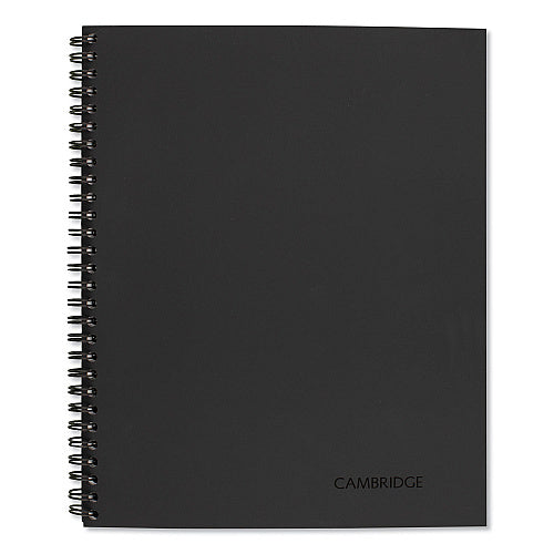 Cambridge Wirebound Guided Meeting Notes Notebook, 1-Subject, Meeting-Minutes/Notes Format, Dark Gray Cover, (80) 11 x 8.25 Sheets (MEA06132)