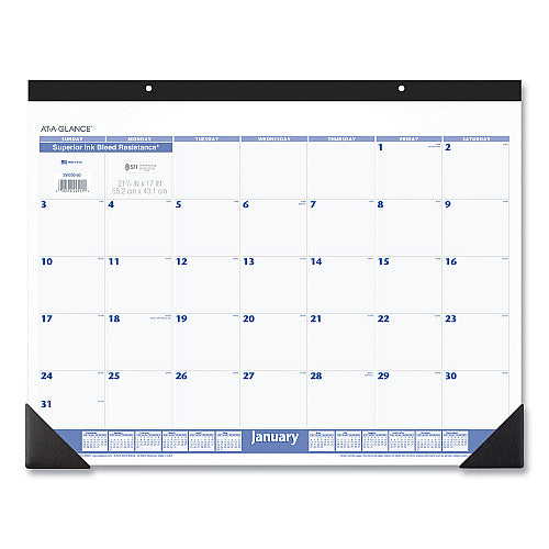 AT-A-GLANCE Desk Pad, 22 x 17, White Sheets, Black Binding, Black Corners, 12-Month (Jan to Dec): 2026 (SW20000)AT-A-GLANCE Desk Pad, 22 x 17, White Sheets, Black Binding, Black Corners, 12-Month (Jan to Dec): 2026 (AAGSW20000)