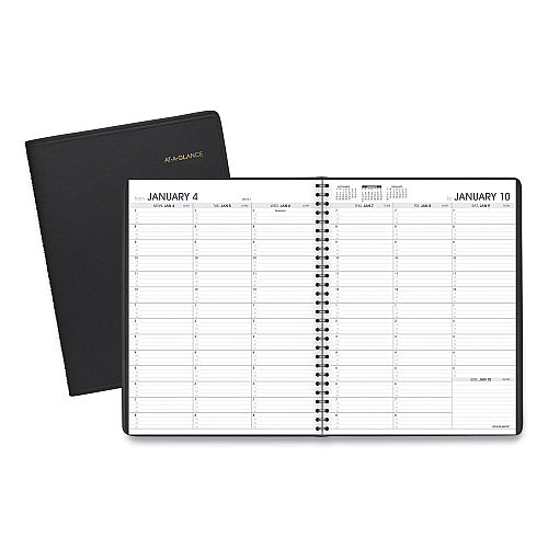 AT-A-GLANCE Weekly Appointment Book, 11 x 8.25, Black Cover, 13-Month: Jan 2026 to Jan 2027 (AAG7095005)