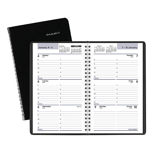 AT-A-GLANCE DayMinder Block Format Weekly Appointment Book, 8.5 x 5.5, Black Cover, 12-Month (Jan to Dec): 2026 (G2000026)