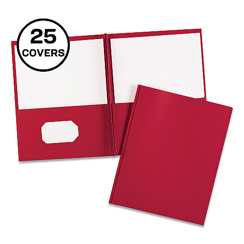 Avery Two-Pocket Folder, Prong Fastener, 0.5" Capacity, 11 x 8.5, Red, 2PK (AVE47979)
