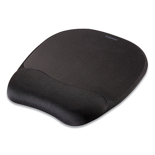 Fellowes Memory Foam Mouse Pad with Wrist Rest, 7.93 x 9.25, Black (FEL9176501)