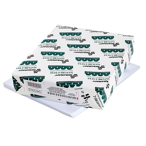AbilityOne 7530015399832 SKILCRAFT Nature-Cycle Copy Paper, 92 Bright, 3-H, 20lb, 8.5 x 11, White, 500 Sheets/Ream, 10 Reams/Carton (SPRSC70068)