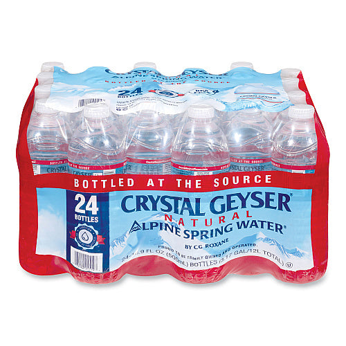 Crystal Geyser Alpine Spring Water, 16.9 oz Bottle, 24/Carton (CGW24514CT)