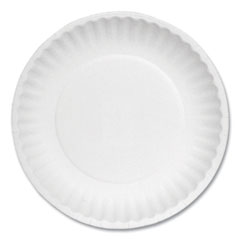 AJM White Paper Plates, 6" dia, 100/Pack, 10 Packs/Carton 1,000/CS (AJMPP6GREWH)