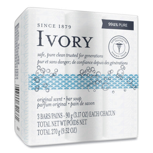 Ivory Individually Wrapped Bath Soap, Original Scent, 3.1 oz Bar, 72/Carton (12364)