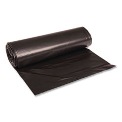 BOARDWALK Recycled Low-Density Polyethylene Can Liners, 60 gal, 1.2 mil, 38" x 58", Black, Perforated, 10 Bags/Roll, 10 Rolls/Carton, 100/CS (BWK519)