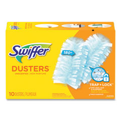 SWIFFER Dusters Refill, Dust Lock Fiber, Unscented, Light Blue, 10/Box 10/BX (PGC21459BX)