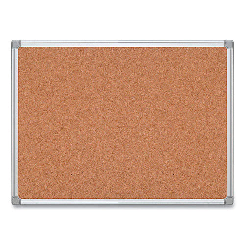 MasterVision Earth Cork Board, 36 x 24, Tan Surface, Silver Aluminum Frame (BVCCA031790)