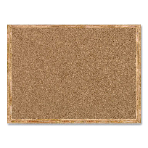 MasterVision Earth Cork Board, 48 x 36, Tan Surface, Oak Wood Frame (BVCSB0720001233)