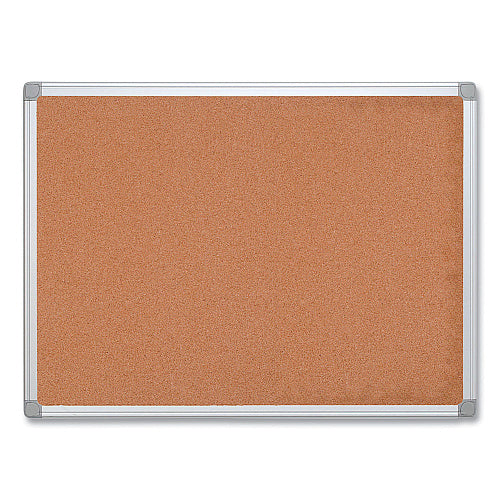 MasterVision Earth Cork Board, 24 x 18, Tan Surface, Silver Aluminum Frame (BVCCA021790)