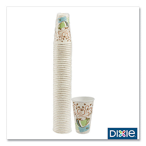 Dixie PerfecTouch Paper Hot Cups, 16 oz, Coffee Haze Design, 50/Pack (DXE5356CD)
