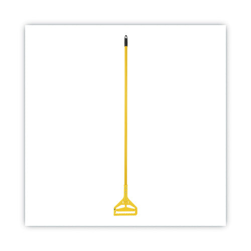Boardwalk Quick Change Side-Latch Plastic Mop Head Handle, 60" Aluminum Handle, Yellow (620)