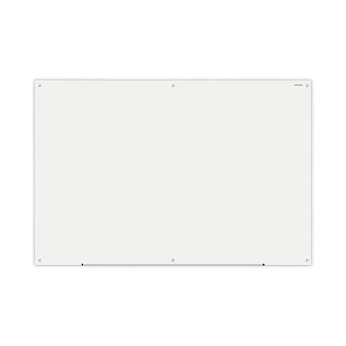 Universal Frameless Glass Marker Board, 72 x 48, White Surface (UNV43234)