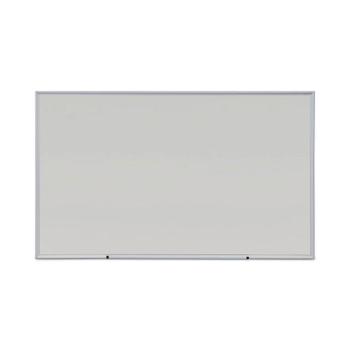 Universal Deluxe Melamine Dry Erase Board, 60 x 36, Melamine White Surface, Silver Anodized Aluminum Frame (UNV43625)