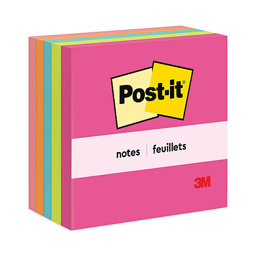 Post-it Original Pads in Poptimistic Collection Colors, 3" x 3", 100 Sheets/Pad, 5 Pads/Pack (MMM6545PK)
