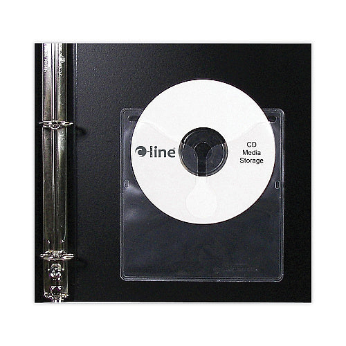 C-Line Self-Adhesive CD Holder, 1 Disc Capacity, Clear, 10/Pack (AVE76009)