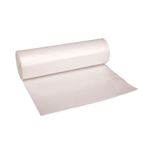 High-Density Can Liners, 45 gal, 10 mic, 40" x 46", Natural, Perforated Roll, 25 Bags/Roll, 10 Rolls/Carton (404612)