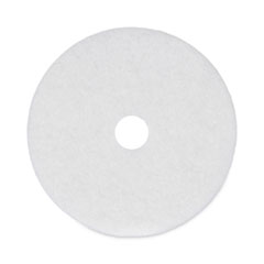 BOARDWALK Polishing Floor Pads, 20" Diameter, White, 5/Carton  5/CS (BWK4020WHI)