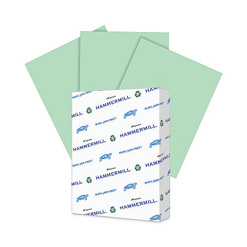 Copy Print Paper, 20 lb Bond Weight, 8.5 x 11, Green, 500/Ream (SPRSC7005)