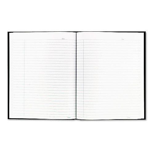 Blueline Business Notebook with Self-Adhesive Labels, 1-Subject, Medium/College Rule, Black Cover, (192) 9.25 x 7.25 Sheets (REDA9)