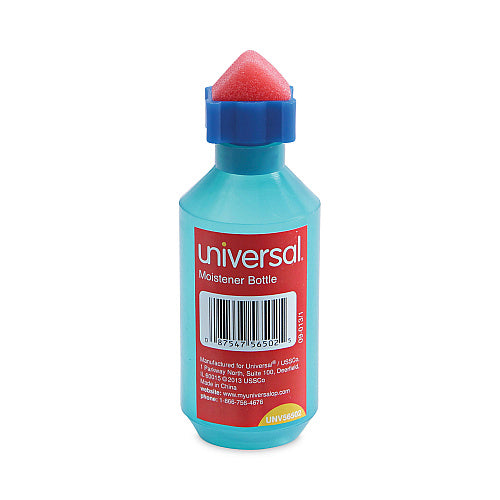 Universal Squeeze Bottle Moistener, 2 oz, Blue (UNV56502)