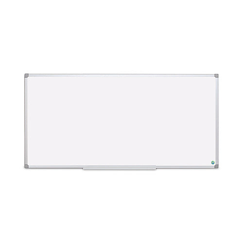 MasterVision Earth Silver Easy-Clean Dry Erase Board, 96 x 48, White Surface, Silver Aluminum Frame (CR1520790)